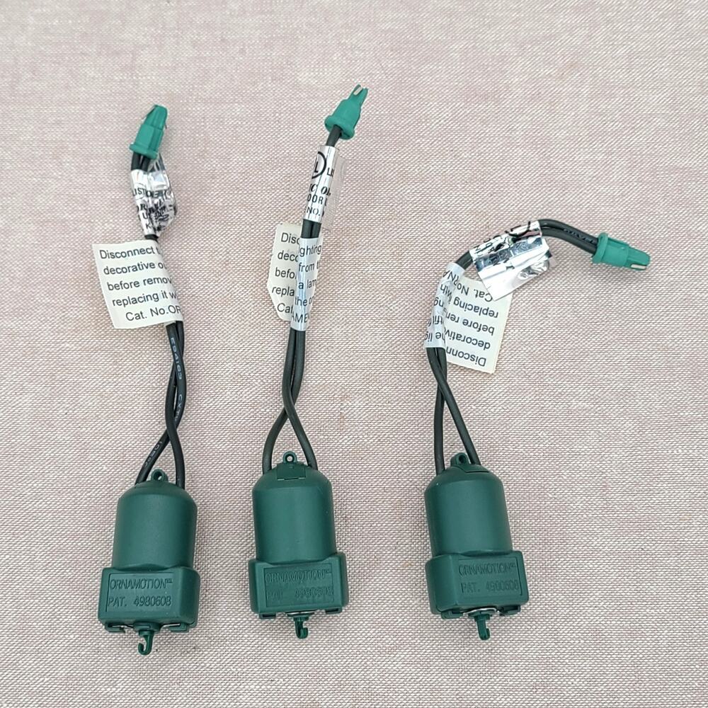 Lot of 3 Ornamotion Ornamotor Christmas Ornament Motors - Spins any Ornament